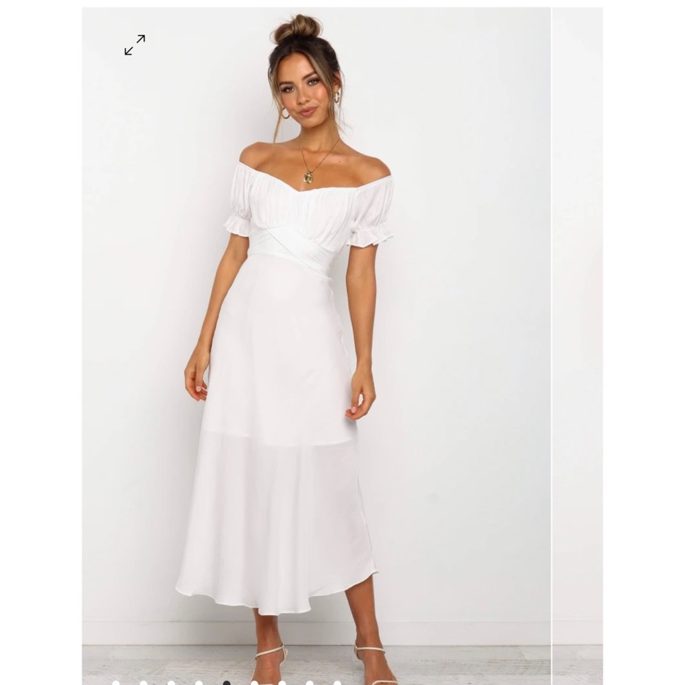 Petal and Pup White Oralie Satin Dress size 6